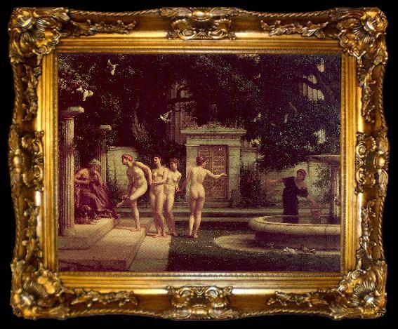 framed  Poynter, Sir Edward John A Visit to Aesculipius, ta009-2